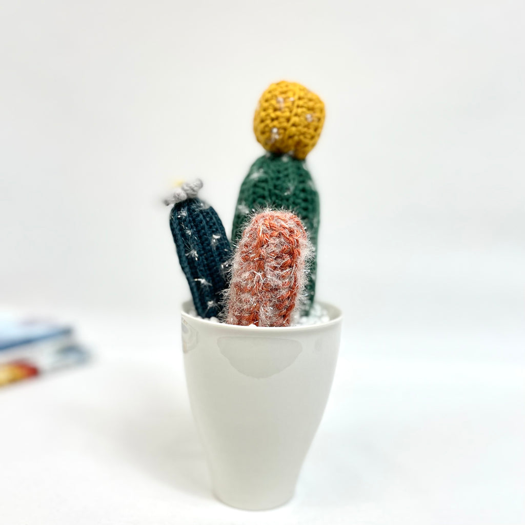 hand crocheted cactus