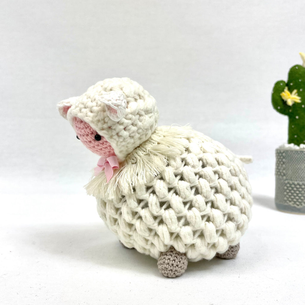 crocheted sheep