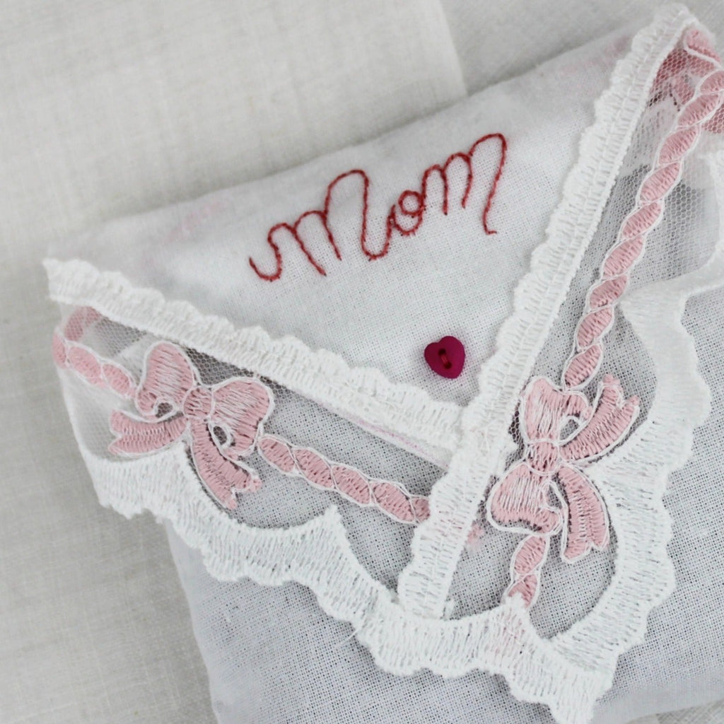 hand embroidered lavender sachet